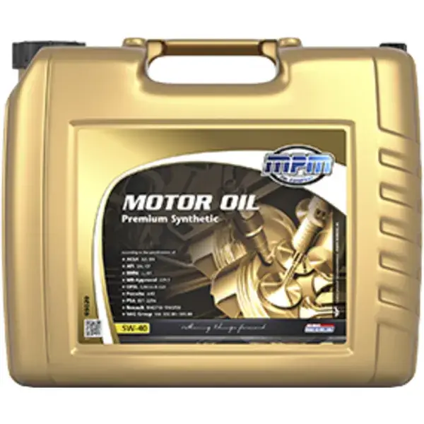 MPM Oil Motoröl 5W40 Premium Synthetic - 20 Liter - MPM-05020 Nur Für Kurze Zeit