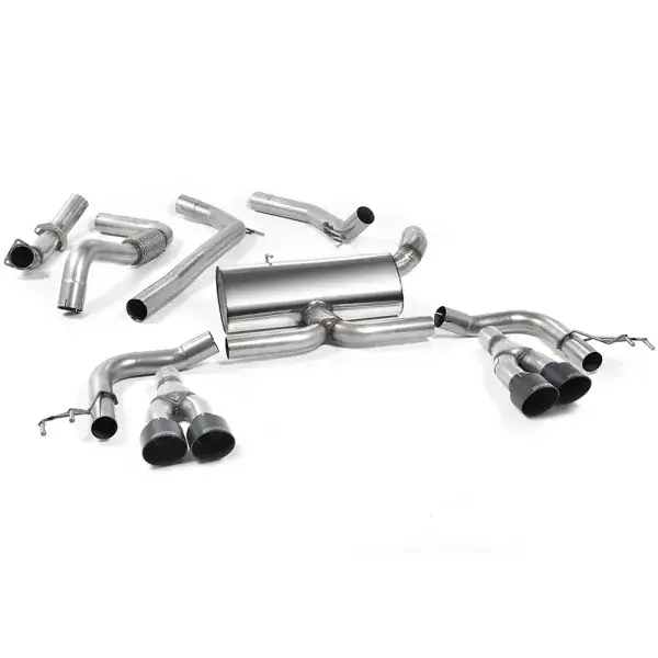 Neue Kollektion Milltek Sport Cat-Back Auspuffanlage 3‘‘ Race Cerakote schwarze Endrohren - SSXHO224