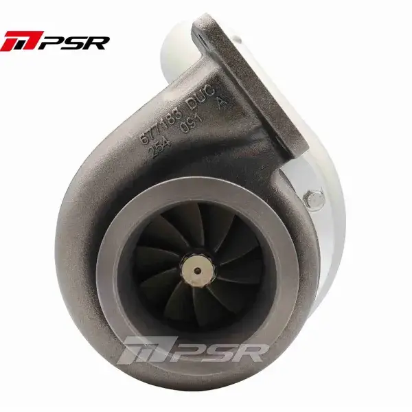 Meistverkauft Pulsar Turbo Systems 366 950HP Billet Journal Bearing Turbo - 66x91mm 7+7 B - 80x73mm - WO Turbine Hous - Elbow Outlet - 110130011