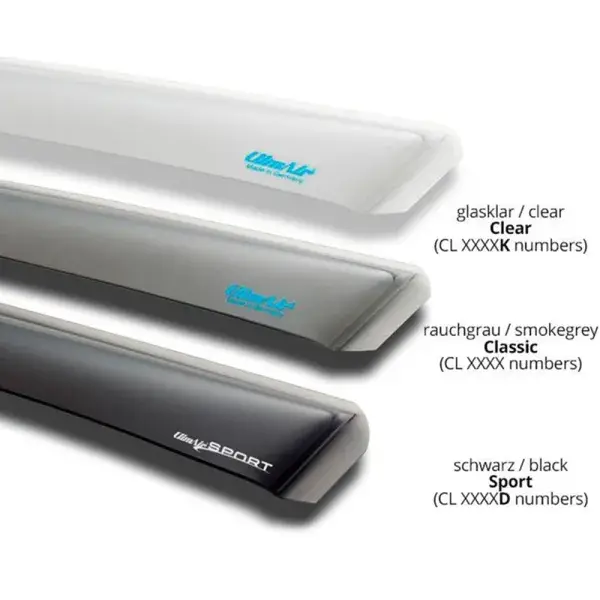 Neu ClimAir Windabweiser (Hintertüren) - Rauchgrau - CLI0042799