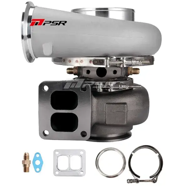 Günstig Pulsar Turbo Systems 5855G 770HP Dual Ball Bearing Turbo - Forward Rotation - T51R Mod - T4 Divided .82 V-Band - 102152698