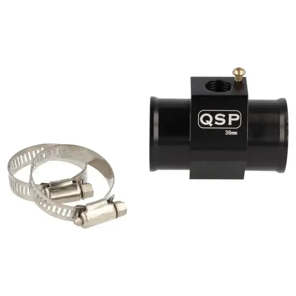 QSP 28mm Schlauchadapter für M14x1.5 Sensor - Schwarz - QZ-T14T-28 Neu Im Sortiment