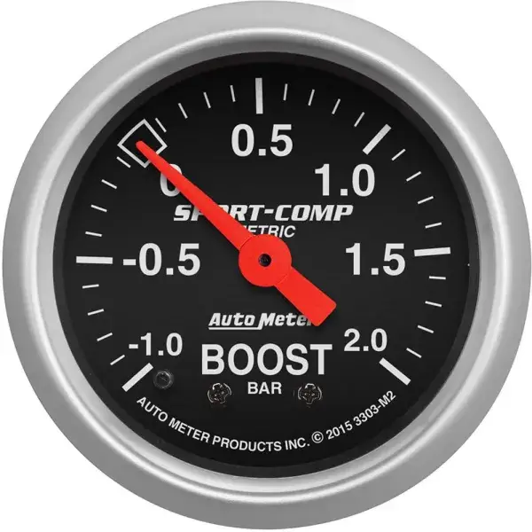 Sonderaktion Autometer Sport-Comp Ladedruck-/Unterdruckmesser - AM-3303-M2