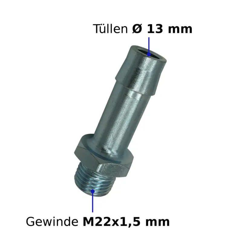 Schlauchstutzen 13x6 auf M22x1,5 AG Versand Am Gleichen Tag