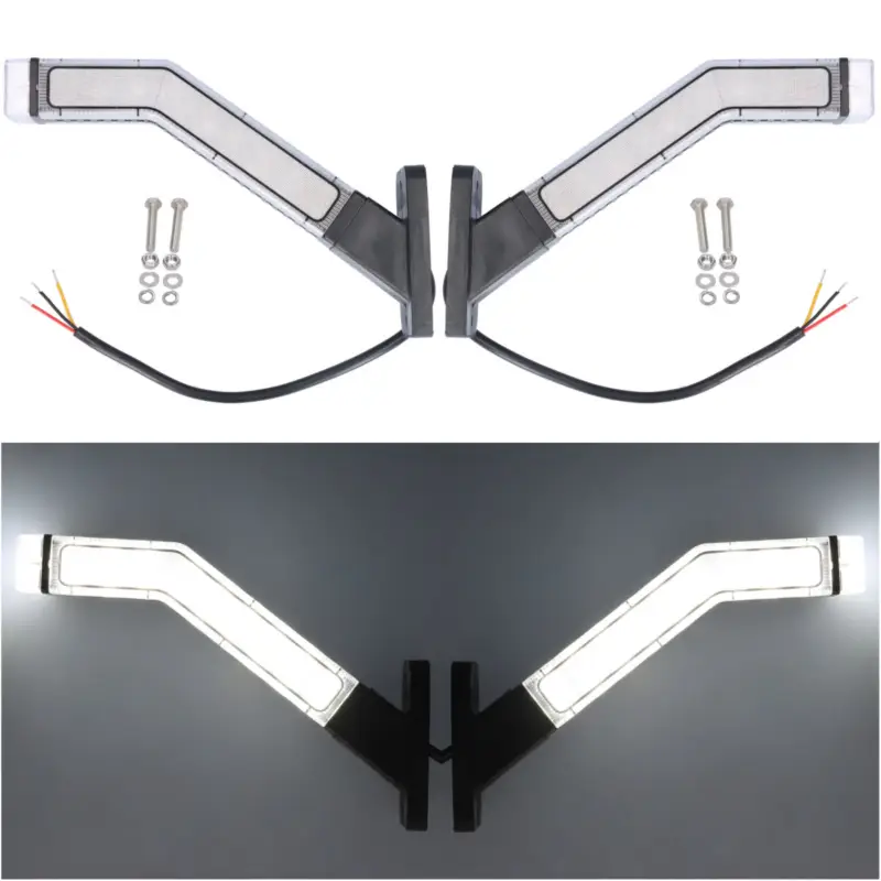 Highlight Arbeitsscheinwerfer in Seitenmarkierungsoptik rechts links Set 1350Lm mit 250mm Kabel Funktionen getrennt