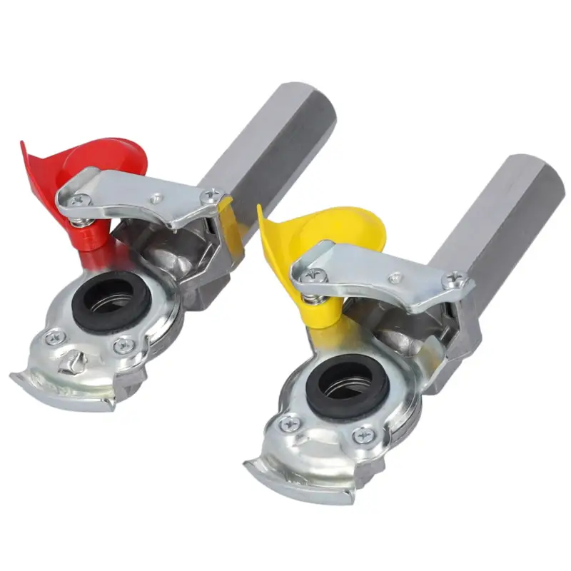 Kupplungskopf Set Rot Gelb Griff M22x1,5 ohne Ventil mit Aluminiumgriff Anhänger Sonderangebot
