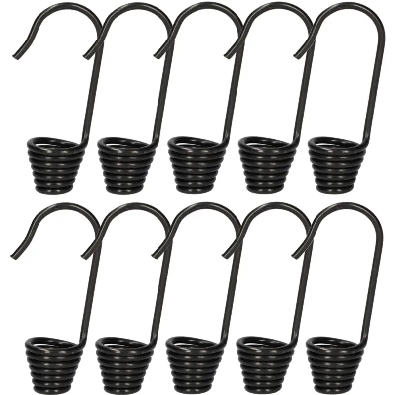 Angebot 10x Spiralhaken Expanderseil Haken schwarz für 6mm Seil