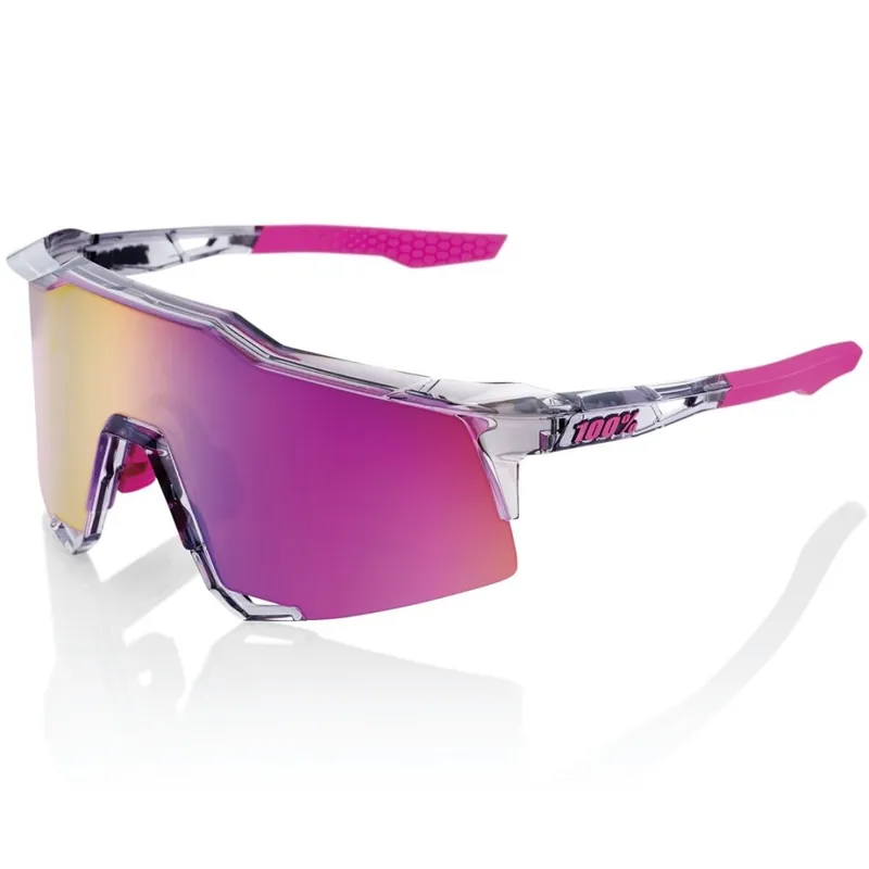 Neu Im Sortiment 100% Speedcraft Brille - Tokyo Nights / Translucent Grey - Purple Multilayer Mirror Clear