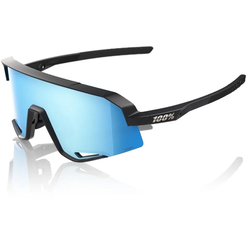 100% Slendale Brille - Matte Black - HiPER Blue Multilayer Mirror Preisreduziert