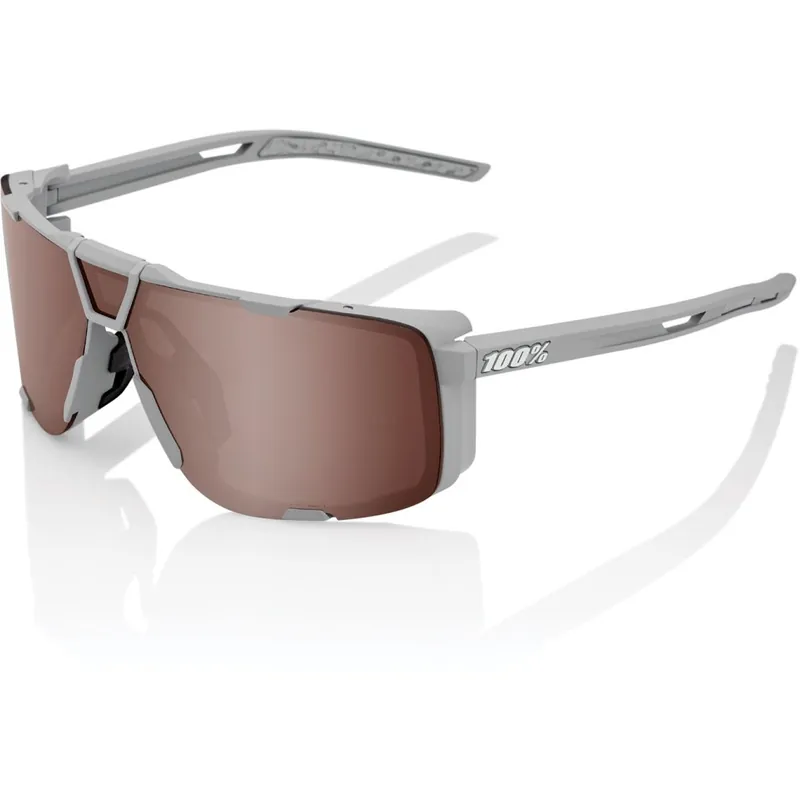 Highlight 100% Eastcraft Brille - Soft Tact Cool Grey - HiPER Crimson Silver Mirror Clear