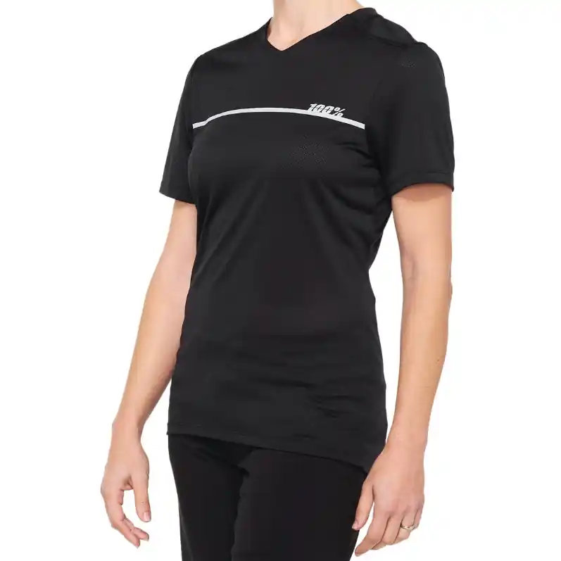 Sonderangebot 100% Ridecamp Fahrradtrikot Damen - schwarz/grau