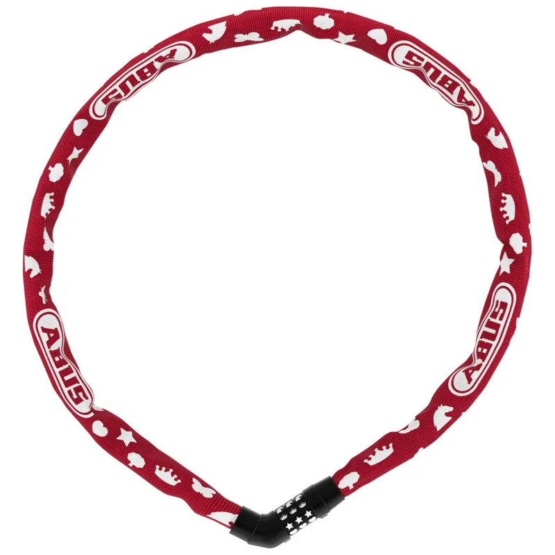 Neu Im Sortiment ABUS Steel-O-Chain 4804C - 75cm Kettenschloss - red symbols