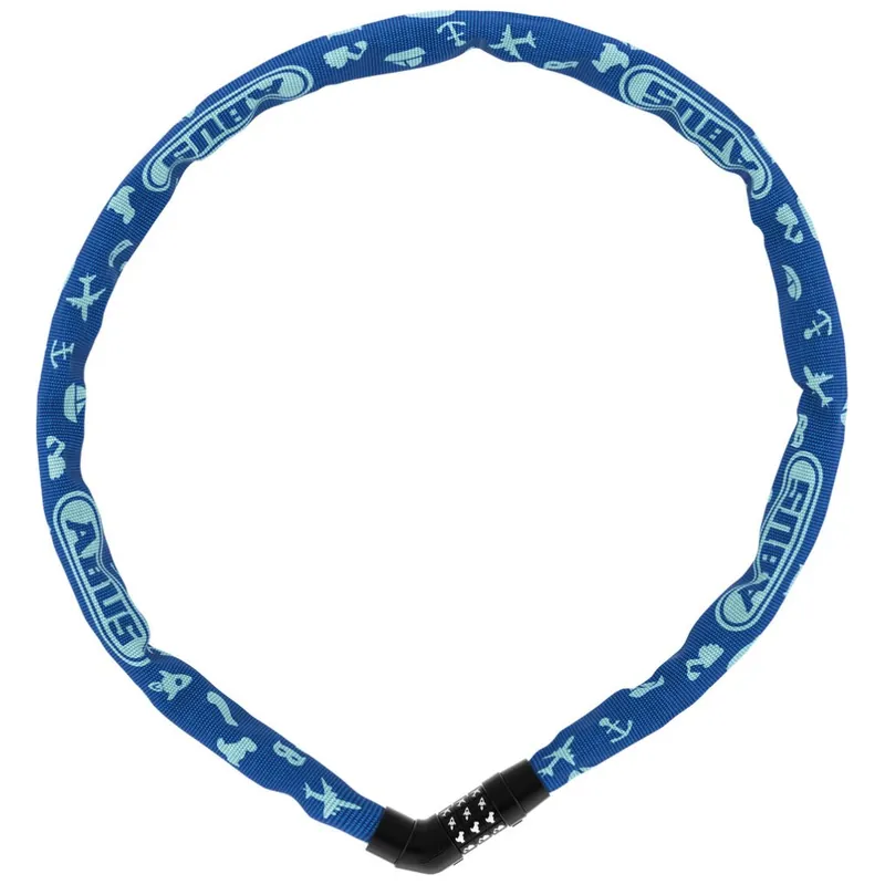 Letzte Chance ABUS Steel-O-Chain 4804C - 75cm Kettenschloss - blue symbols