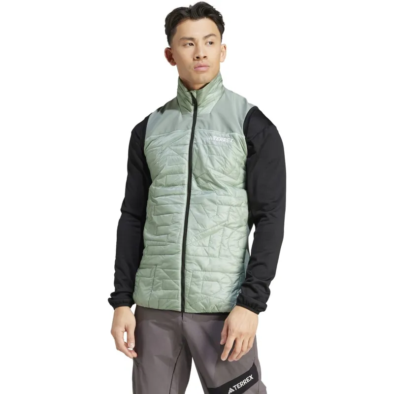 Saisonangebot adidas TERREX Xperior Varilite Hybrid Primaloft Weste Herren - silver green IP1478