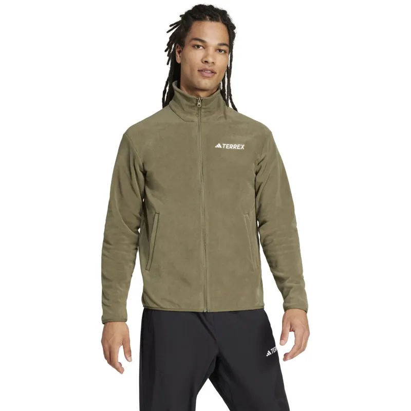 adidas TERREX Multi Essential Fleecejacke Herren - olive strata JP0796 Sale