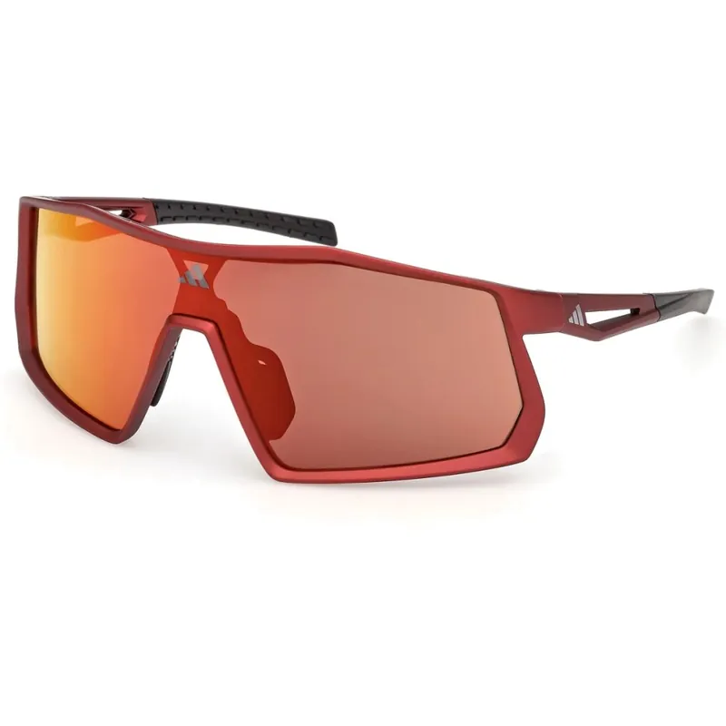 Echt adidas Kentro SP0123 Brille - Matte Red / Roviex Mirror