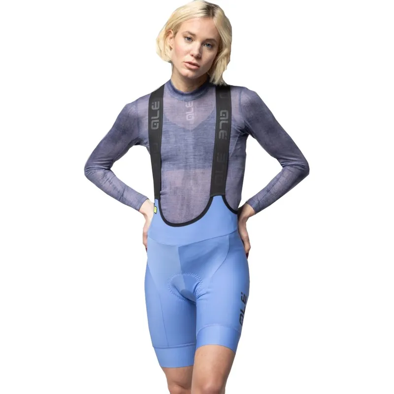 Geprüft Alé PR-E Magic Colour Winter Trägershorts Damen - pale blue