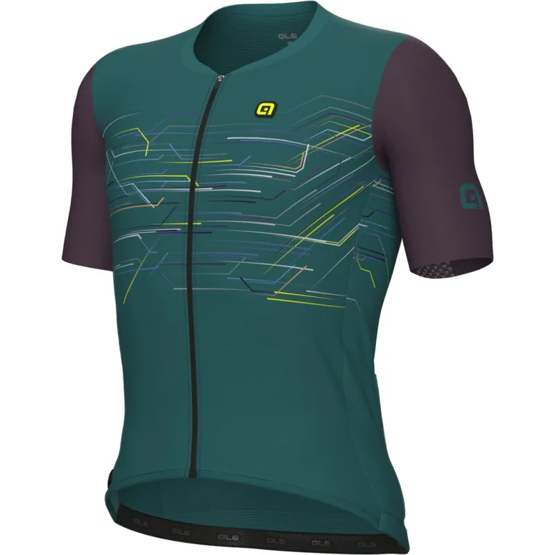 Alé PR-E Megabyte Kurzarm-Trikot Herren - peacock blue Sonderangebot