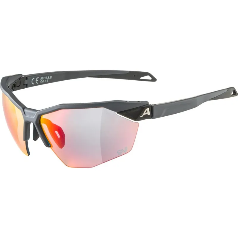 Alpina Twist Six HR QV Brille - grey matt / Quattroflex Varioflex Rainbow Mirror Sonderaktion