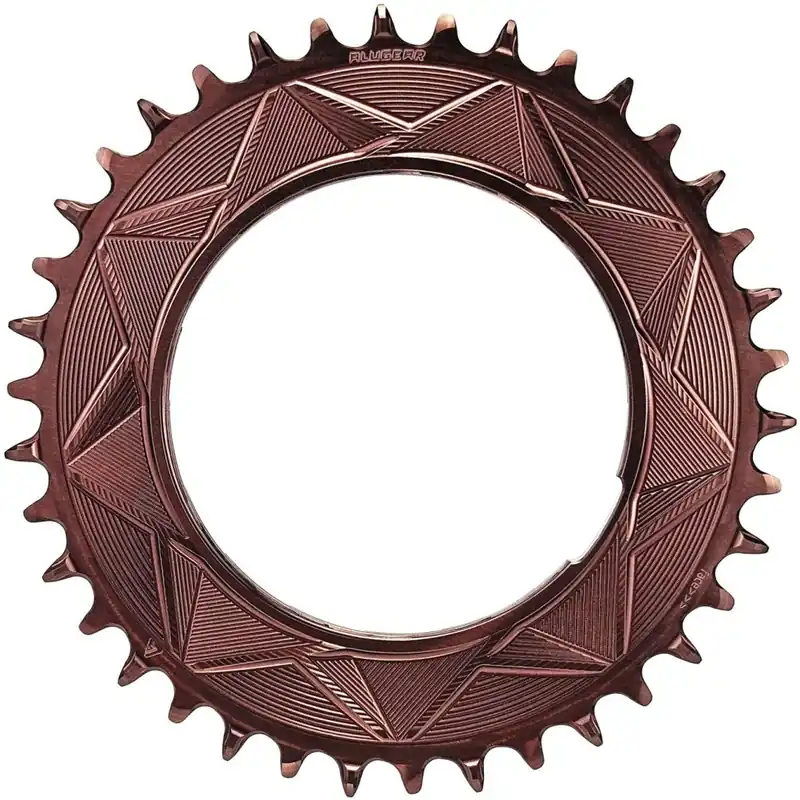 Alugear AERO Kettenblatt - MTB Thread Mount 3mm 1x 11/12s rund - mocha Garantierte Lieferung