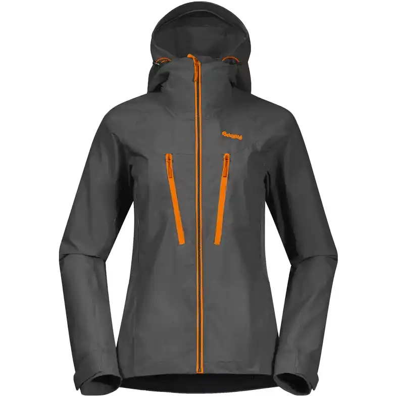 Billig Bergans Cecilie Mountain Softshell Jacke Damen - solid dark grey/cloudberry yellow