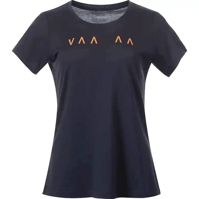 Bergans Vaagaa Explore Merino T-Shirt Damen - navy blue/faded orange Schneller Versand