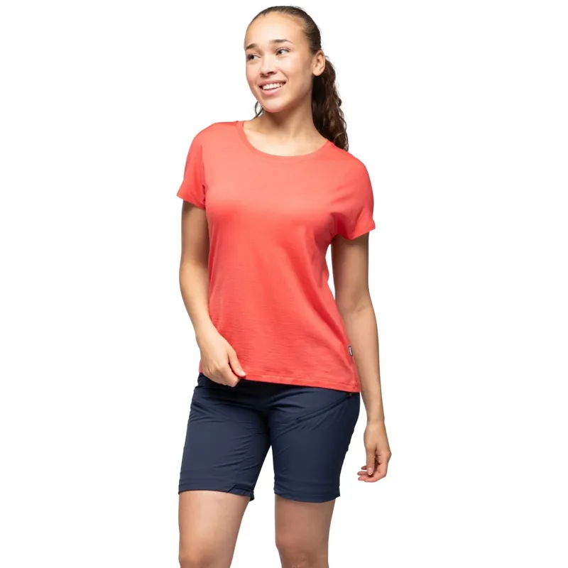 Bergans Whenever Merino T-Shirt Damen - peachy red Neu Im Sortiment