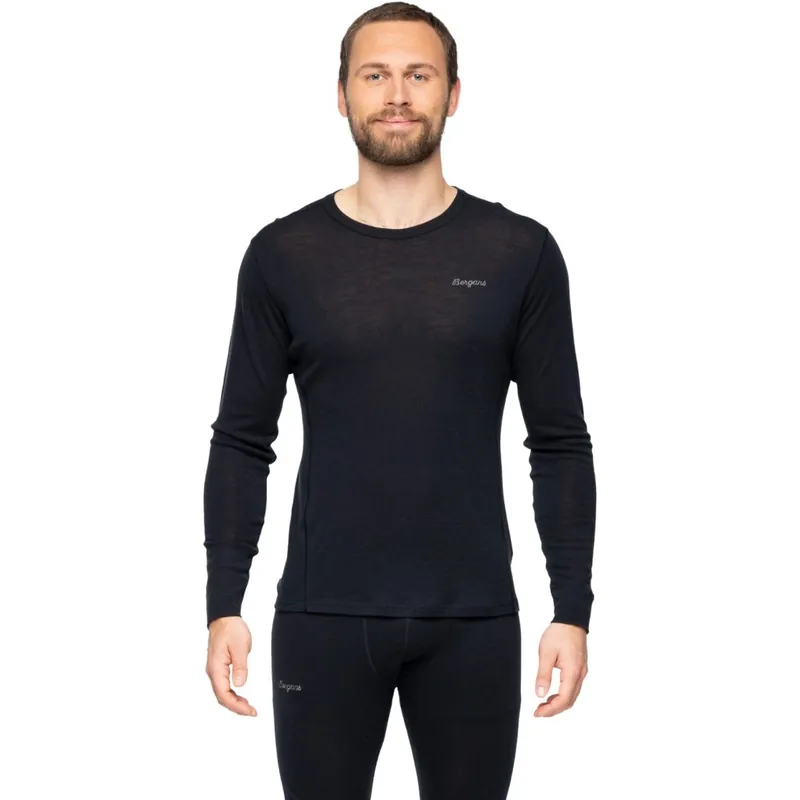 Sale Bergans Inner Dual Merino Langarmshirt Herren - schwarz