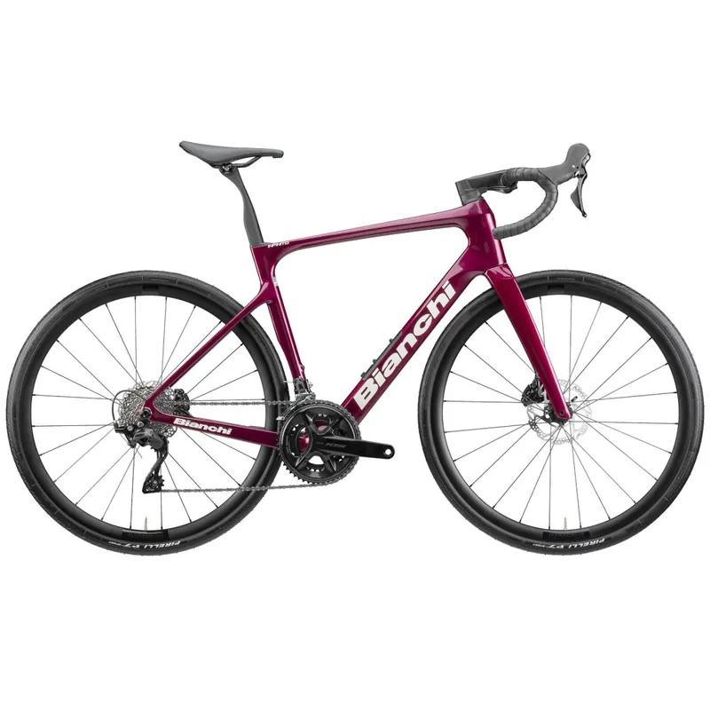 Heißes Angebot Bianchi INFINITO - 105 - Carbon Rennrad - 2026 - burgundy red / white full glossy