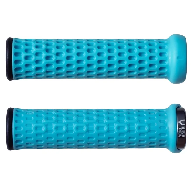 Neue Ware BikeYoke Grippy Lock-On Lenkergriffe - blau