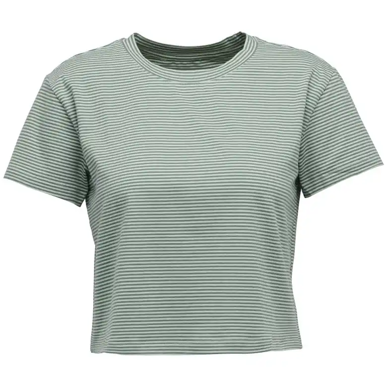 Black Diamond BD Stripe Crop T-Shirt Damen - Foam Green-Laurel Green Jetzt Kaufen