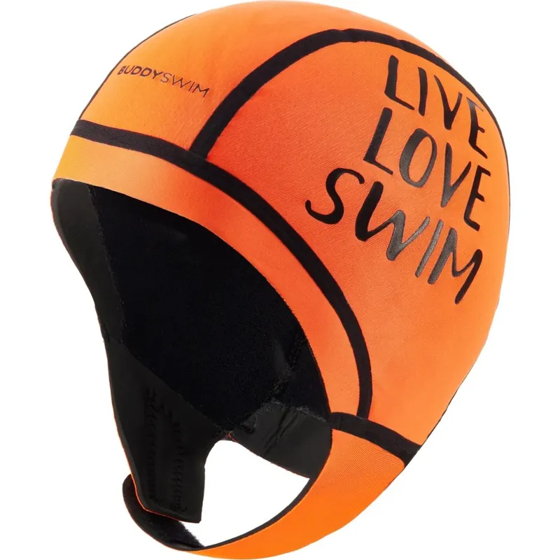 Buddyswim LIVE LOVE SWIM Neopren Schwimmkappe - orange Nur Heute