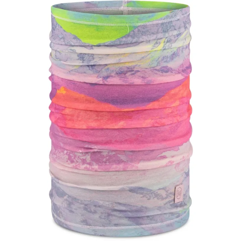 Zertifiziert Buff® Merino Lightweight Prints Multifunktionstuch - Arci Lilac Ice
