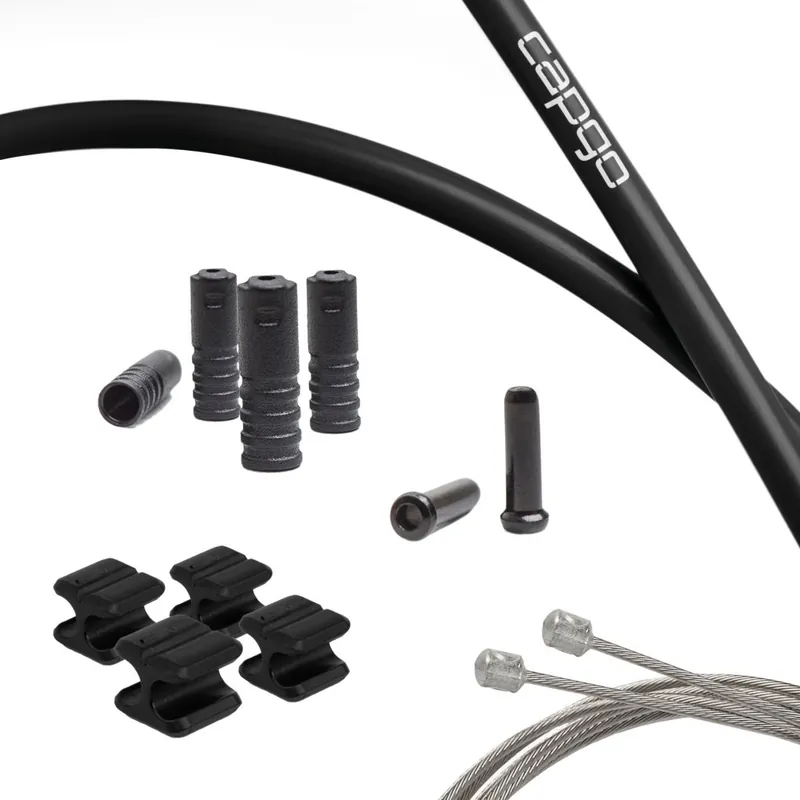 capgo Schaltzugset - Blue Line Double (2x) - Road (Campagnolo) schwarz Finale Aktion