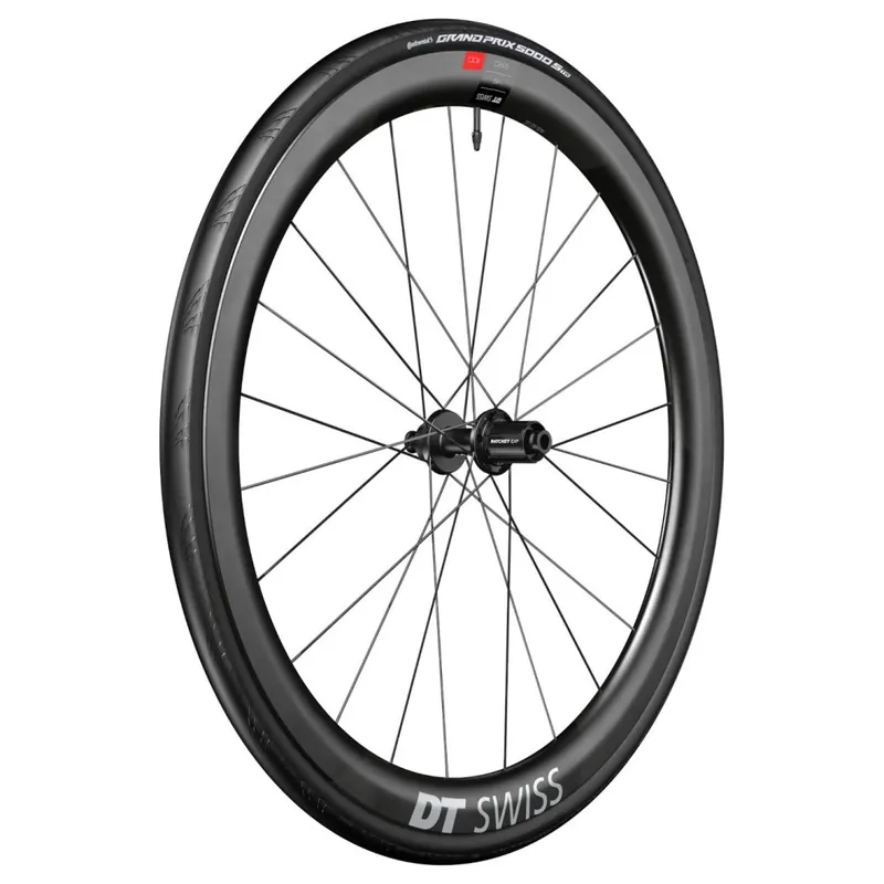 DT Swiss Continental WTS Laufradsystem - ERC 1100 DICUT 45 Hinterrad + GP 5000 S Faltreifen - 28" 12x142mm - HG-L / XDR Preisreduziert