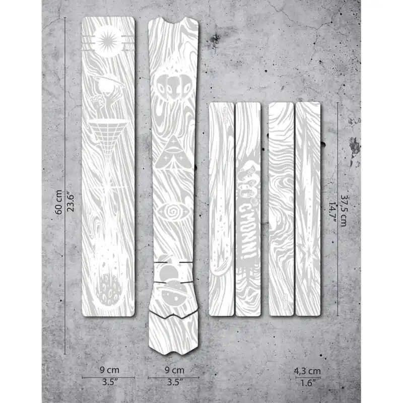 Begrenztes Angebot DYEDBRO MTB Rahmenschutz Kit Kit - Kaos - weiß