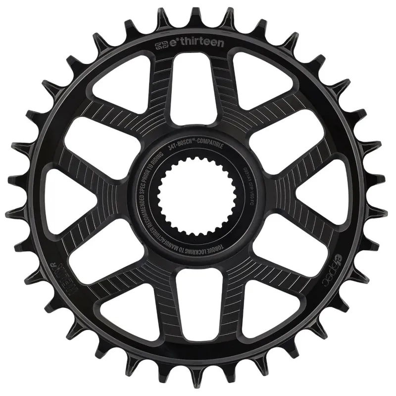 Ausverkauf e*thirteen Helix Race e*spec - Direct Mount Kettenblatt - Bosch - 13mm Offset - schwarz