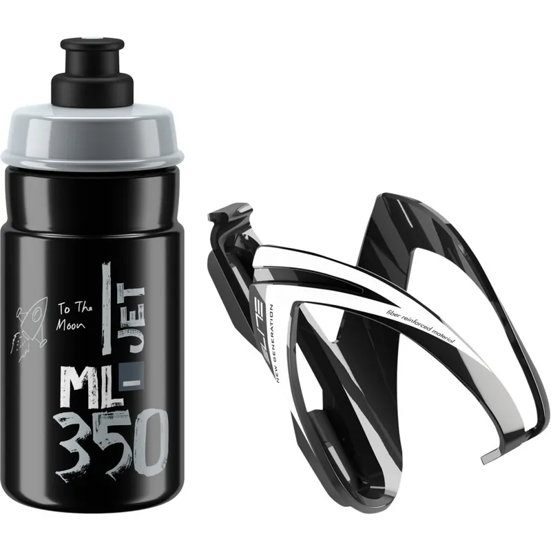 Elite Kit CEO Flaschenhalter + Jet Flasche 350ml - black/clear/grey Jetzt Kaufen