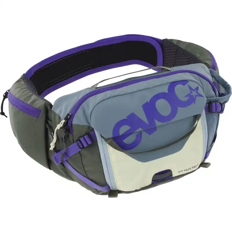 Billig EVOC Pro 3 Hüfttasche + 1.5L Trinkblase - Steel - Violet - Dark Olive