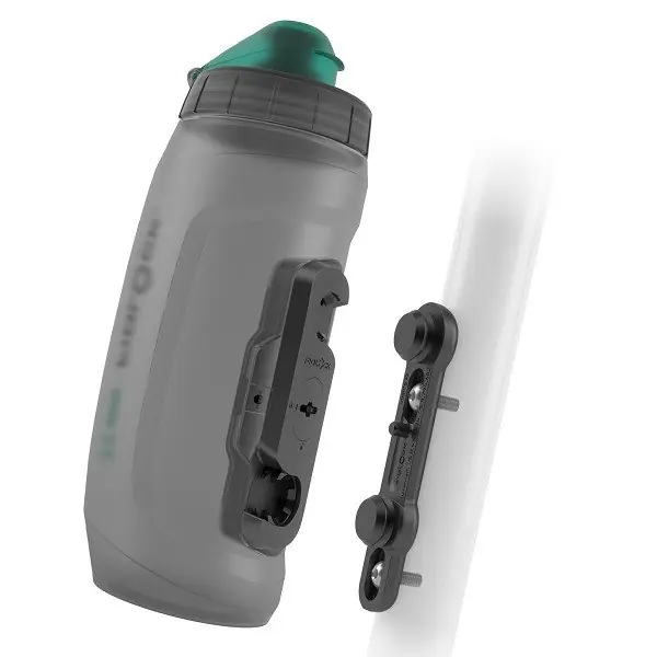 Bestseller Fidlock Twist Set Trinkflasche 590ml Antibacterial + Twist Bike Base Halterung - schwarz transparent