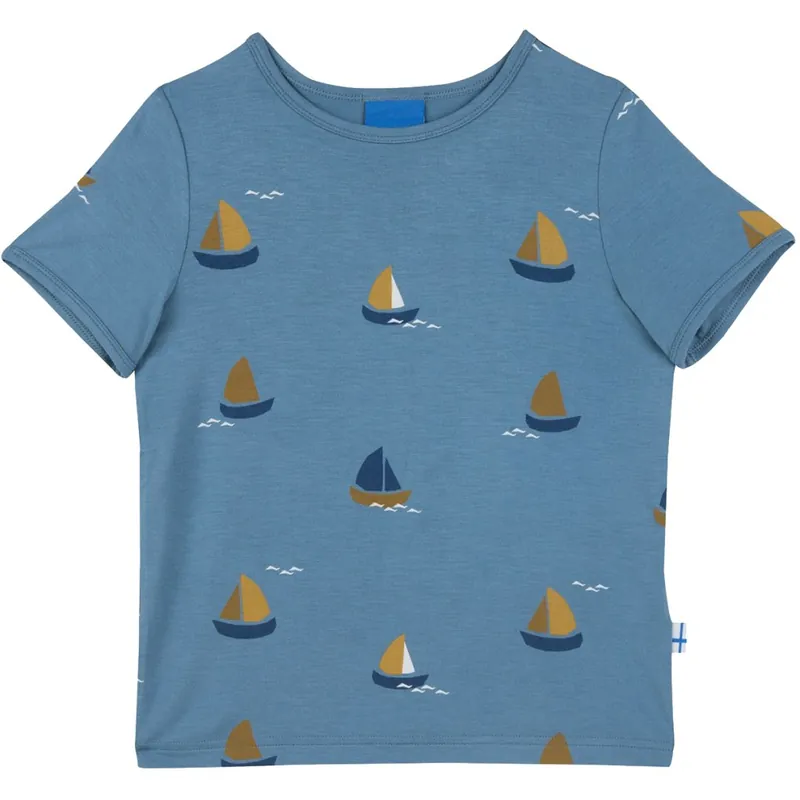 Finkid ILTA SUN Jersey T-Shirt Kinder - bluestone Meistverkauft