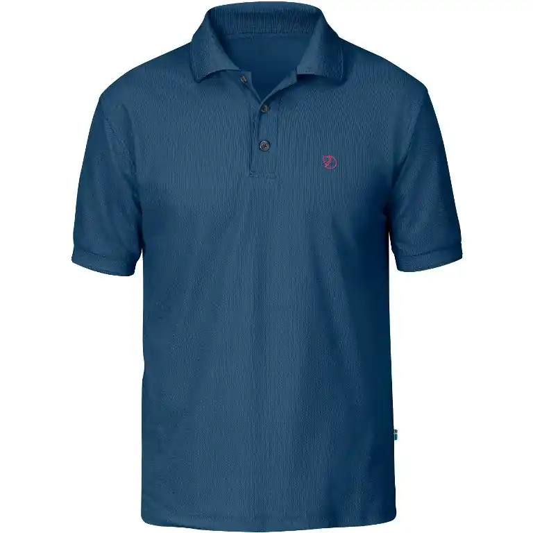 Fjällräven Crowley Piqué Poloshirt Herren - uncle blue Mega-Angebot