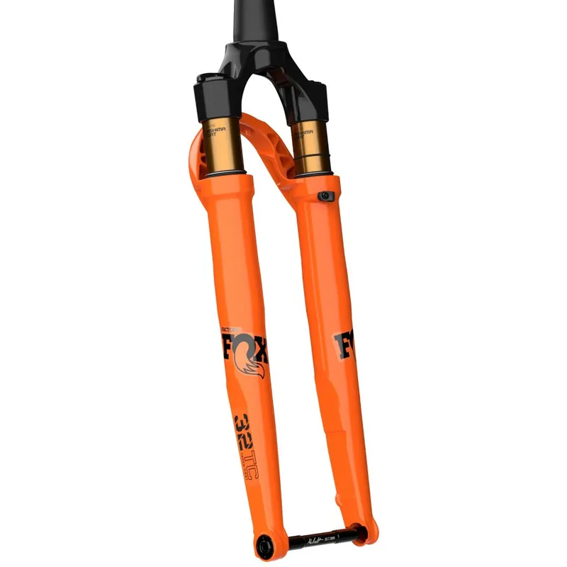 FOX 32 Taper-Cast Federgabel - Factory FLOAT GRIP SL - 28" 40mm Offset 45mm 12x100mm - Shiny Orange Direktkauf