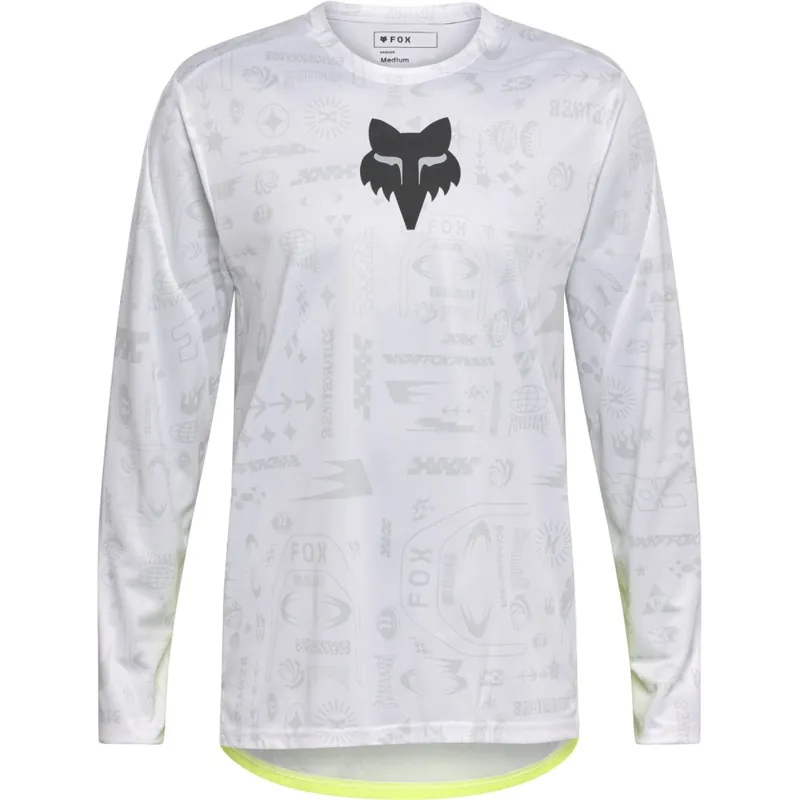 FOX Ranger MTB Langarmtrikot Herren - Lunar SE - white Neue Kollektion