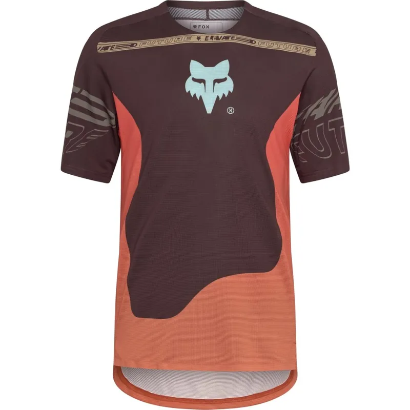Preisknaller FOX Flexair MTB Kurzarmtrikot Herren - Elevated - cocoa