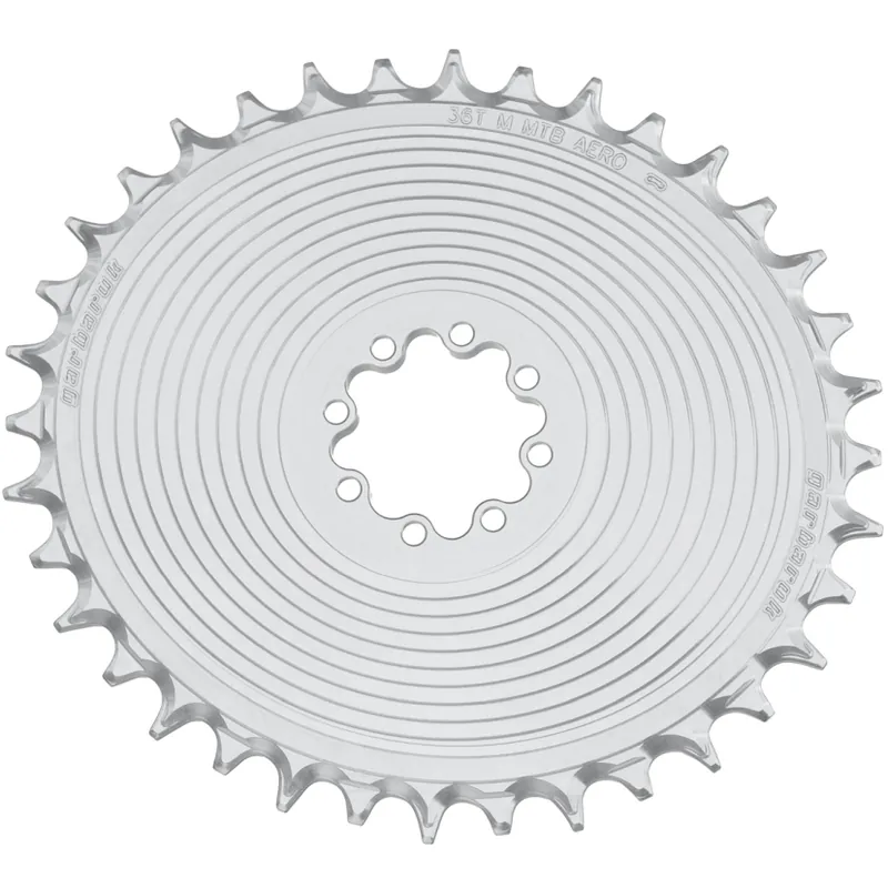 Garbaruk MTB AERO Kettenblatt Oval SRAM 8-Loch Direct Mount 0mm Offset - silber Versand Am Gleichen Tag