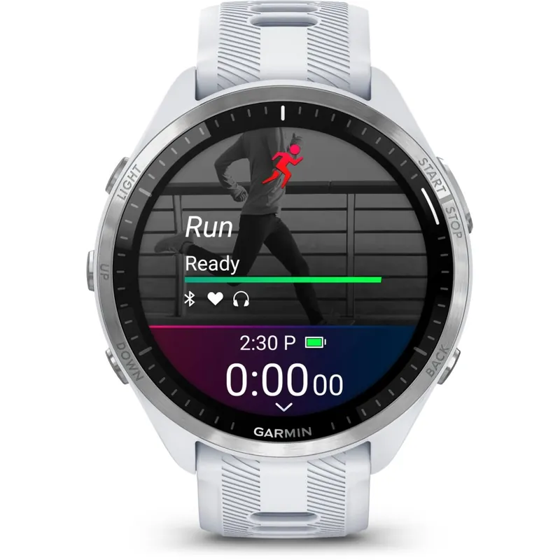 Sichere Zahlung Garmin Forerunner 965 GPS Laufuhr - steinweiß/titan