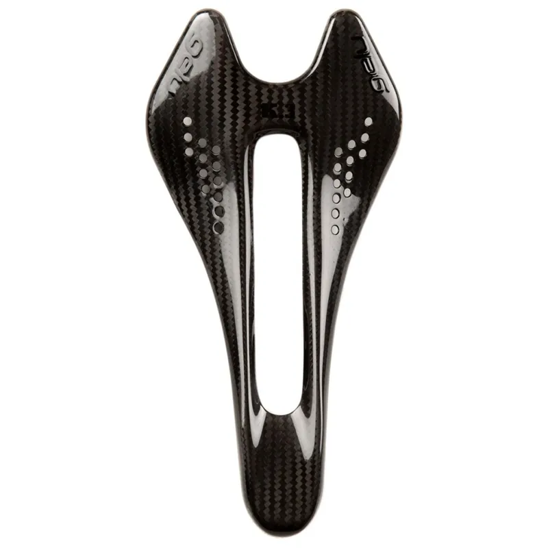 Gelu K3+ Gravel Carbon Sattel mit gelochter Satteloberseite - schwarze Logos Sichere Zahlung