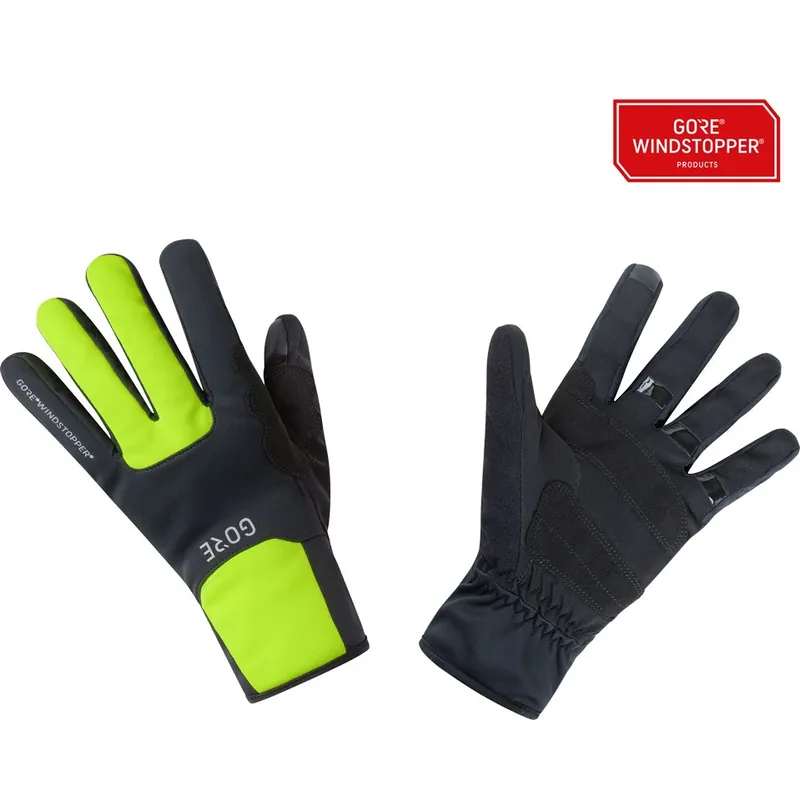 Nur Für Kurze Zeit GOREWEAR GORE® WINDSTOPPER® Thermo Handschuhe - schwarz/neon yellow 9908
