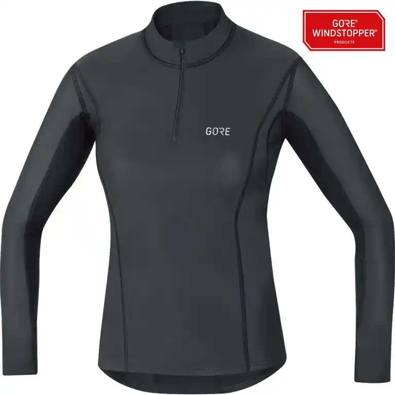 Zertifiziert GOREWEAR GORE® WINDSTOPPER® Base Layer Thermo Damen - schwarz 9900